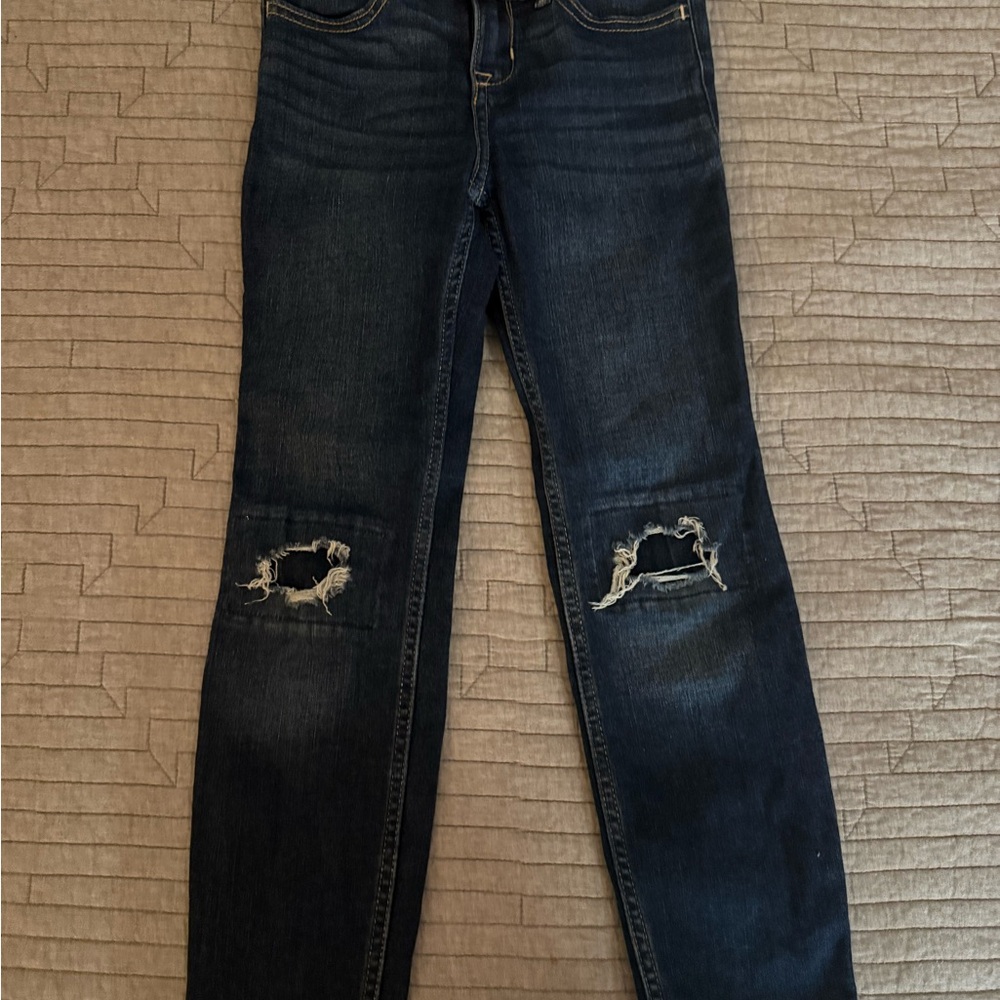 Abercrombie Kids Dark Blue Distressed Jeans